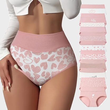 High-Waisted Cotton Tummy Control Panties 4/6/8/10-Pack