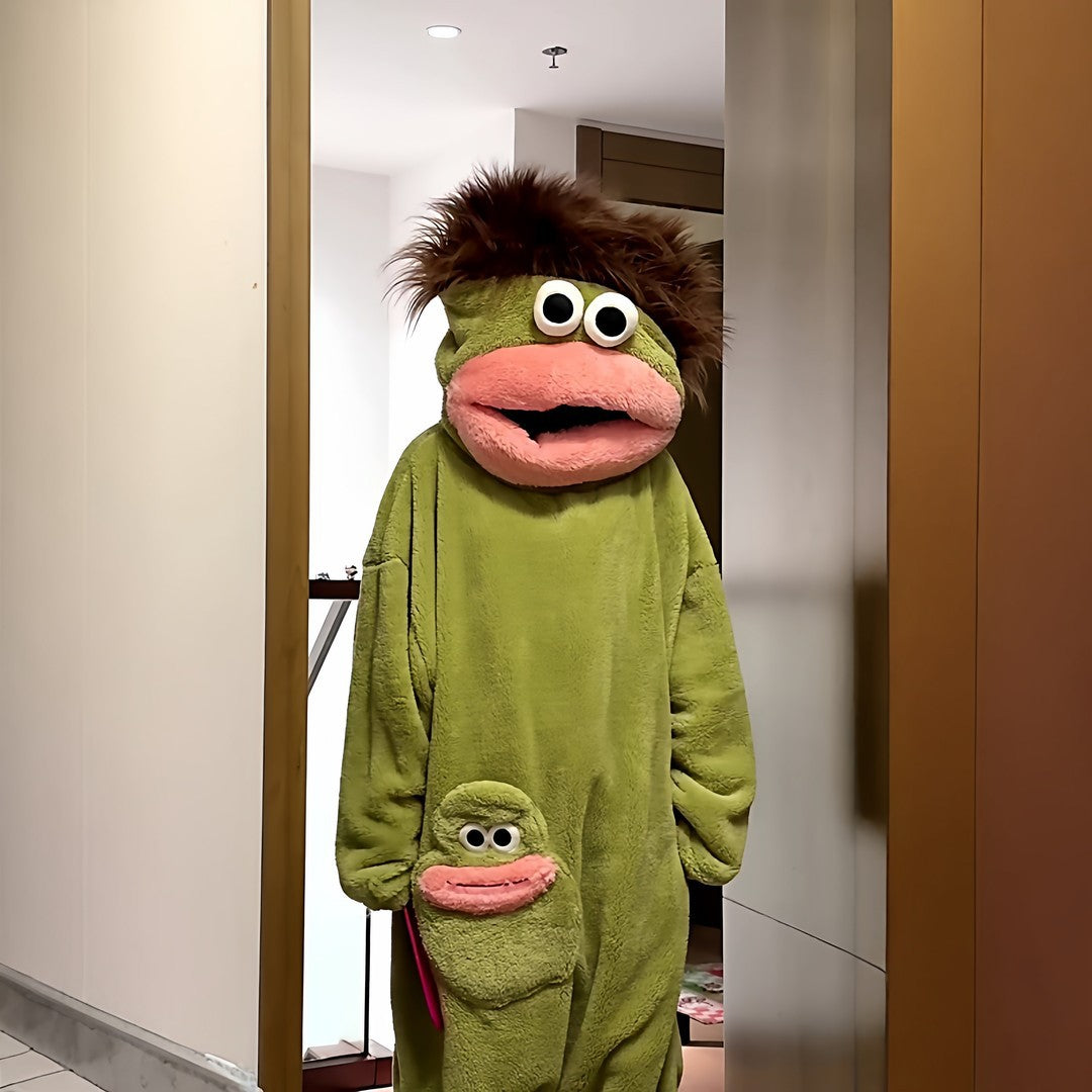 Funny Monster Oversized Blanket Hoodie Pajamas
