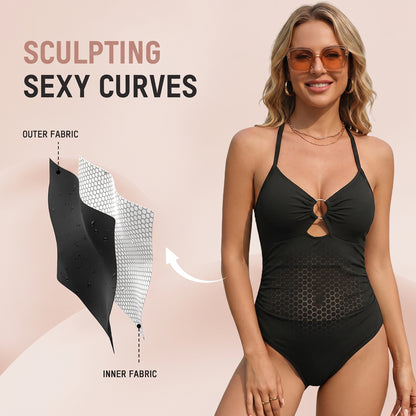 Slimming Tummy Control Ruched One-Piece Swimsuit