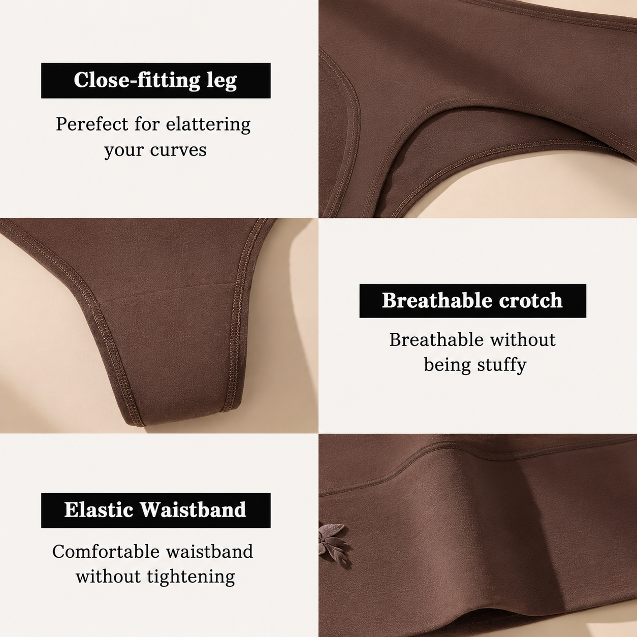 High Waist Seamless Thongs