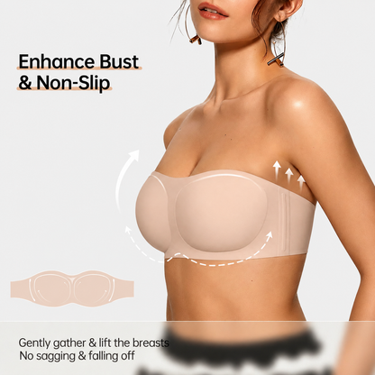 Women's Strapless Bandeau Bra | Seamless Wireless Bralette