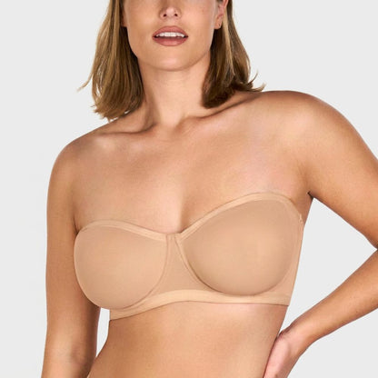 Convertible Strapless Minimizer Mesh Bra