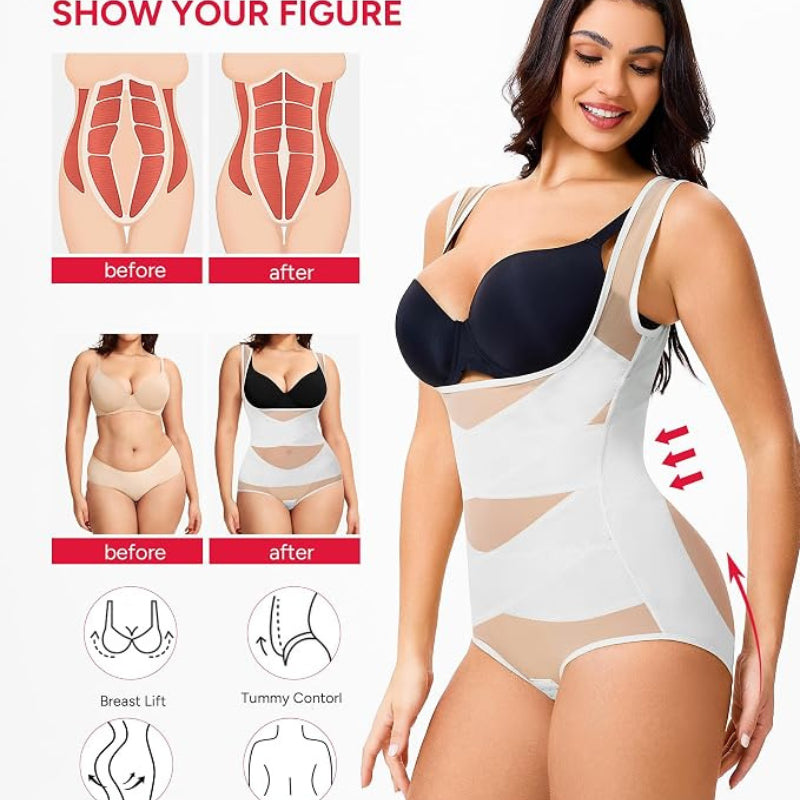 Women's Breathable Mesh Tummy Control Bodysuit