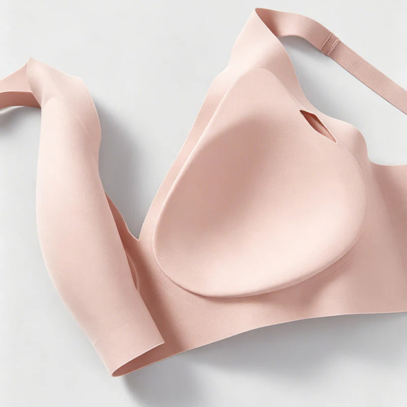 Close-up of a softly shaped bra cup
