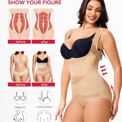Women's Breathable Mesh Tummy Control Bodysuit