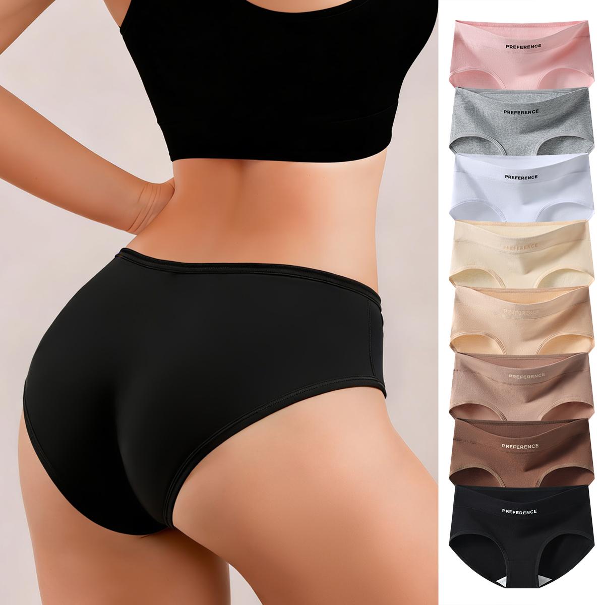 Plus Size 100% Cotton Panties 5 Pack – Soft Breathable Full Coverage Briefs