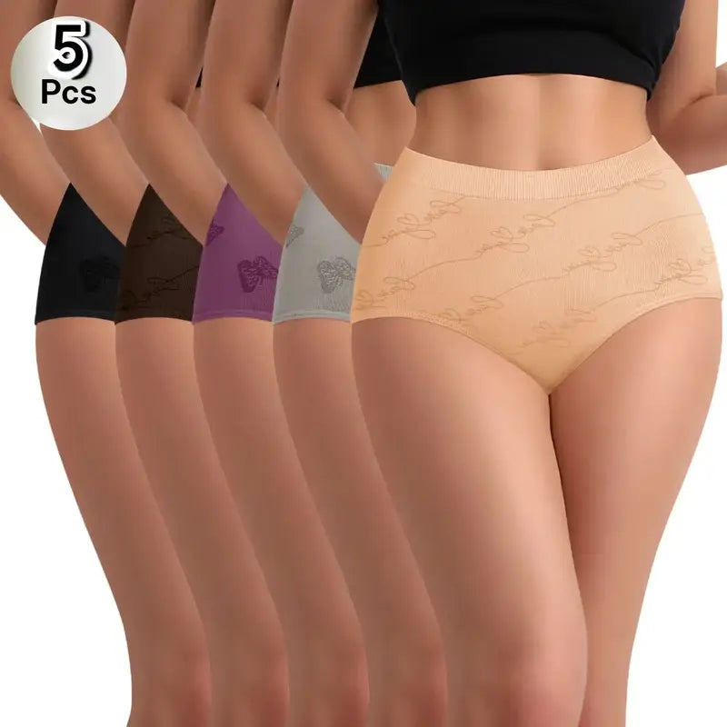 5-Pack Seamless Printed Low Rise Panties