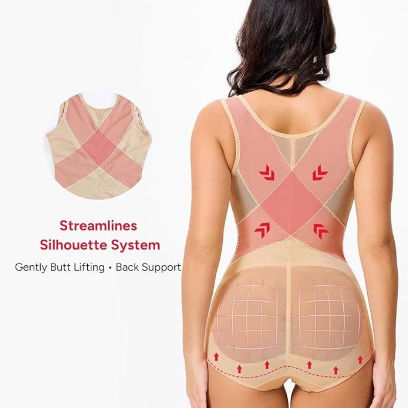 Women's Breathable Mesh Tummy Control Bodysuit