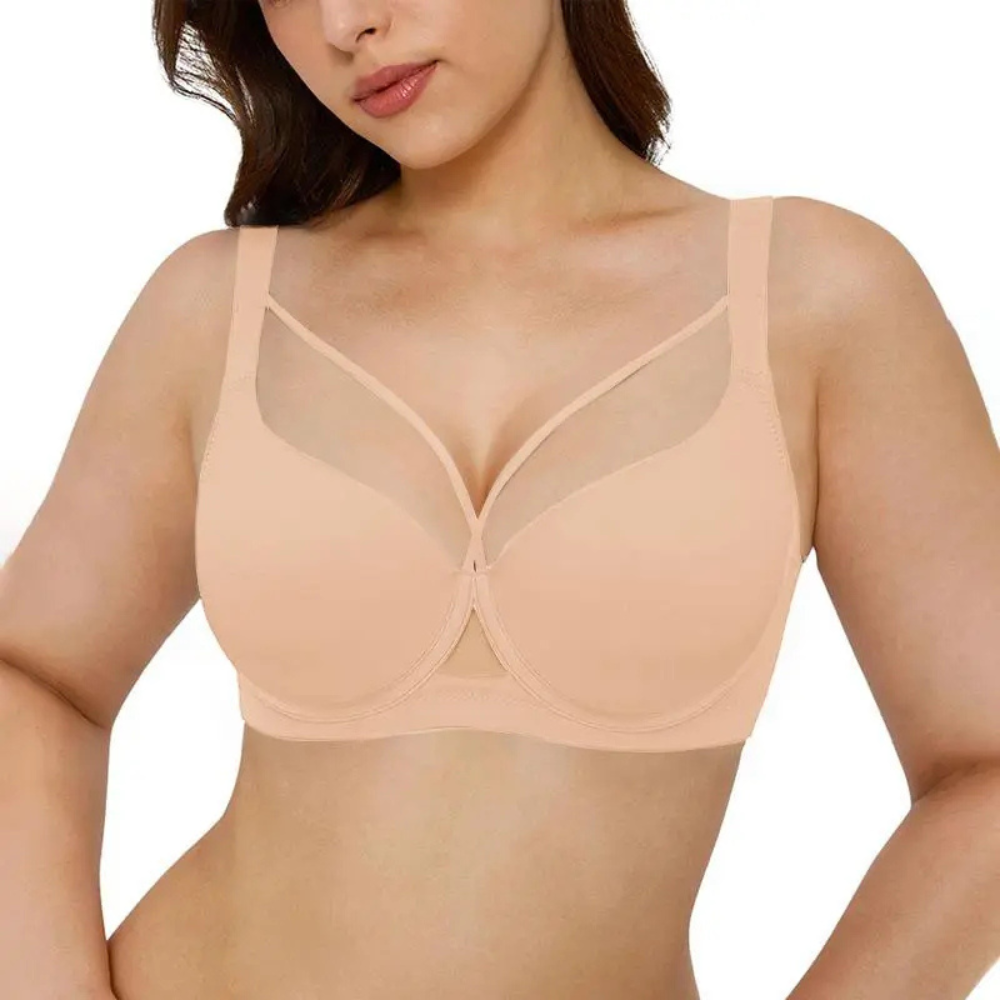 Seamless Push Up Deep V Underwire Bra