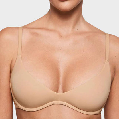 Unlined Plunge Balconette Bra with Underwire