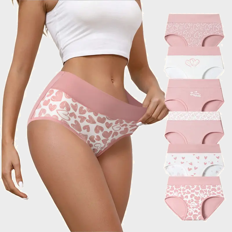 High-Waisted Cotton Tummy Control Panties 4/6/8/10-Pack