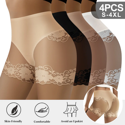 4-Pack Mesh Lace Boyshort Panties