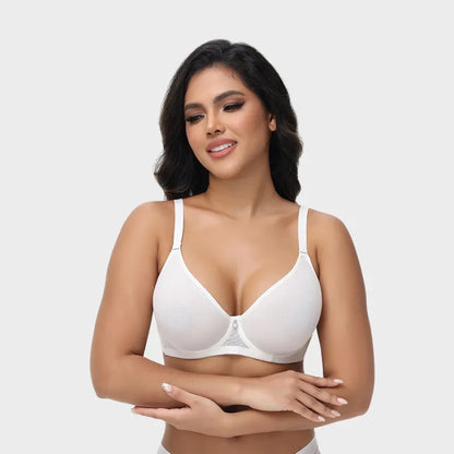 Plus Size Sheer Mesh Halter Underwire Bra