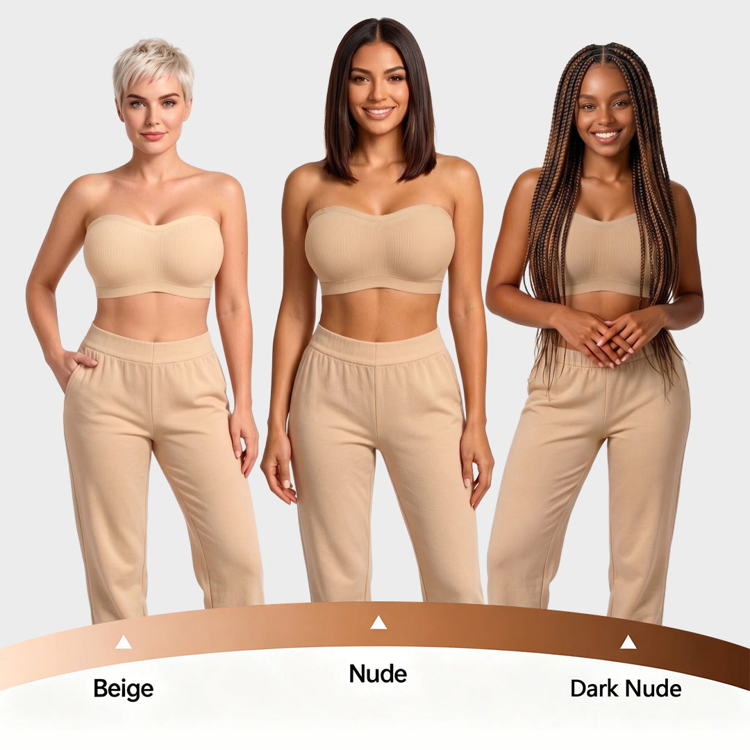 Non-Slip Bandeau Seamless Wireless Strapless Bra