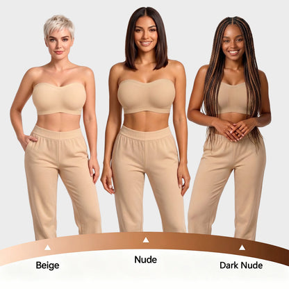 Non-Slip Bandeau Seamless Wireless Strapless Bra