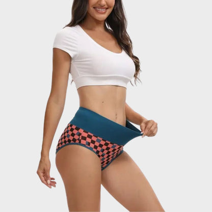 Women's High Waisted Cotton Panties 5-Pack | Full Coverage Briefs