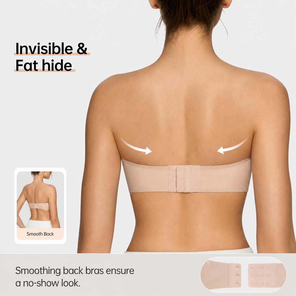 Women's Strapless Bandeau Bra | Seamless Wireless Bralette