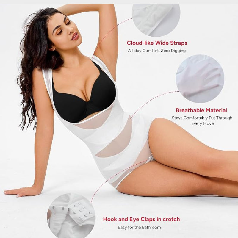 Women's Breathable Mesh Tummy Control Bodysuit