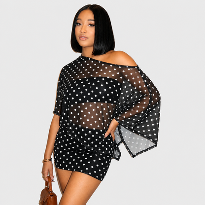 Tiger Pattern Sheer Skirt Set