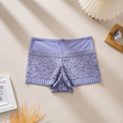Plus Size Floral Lace Boxer Briefs