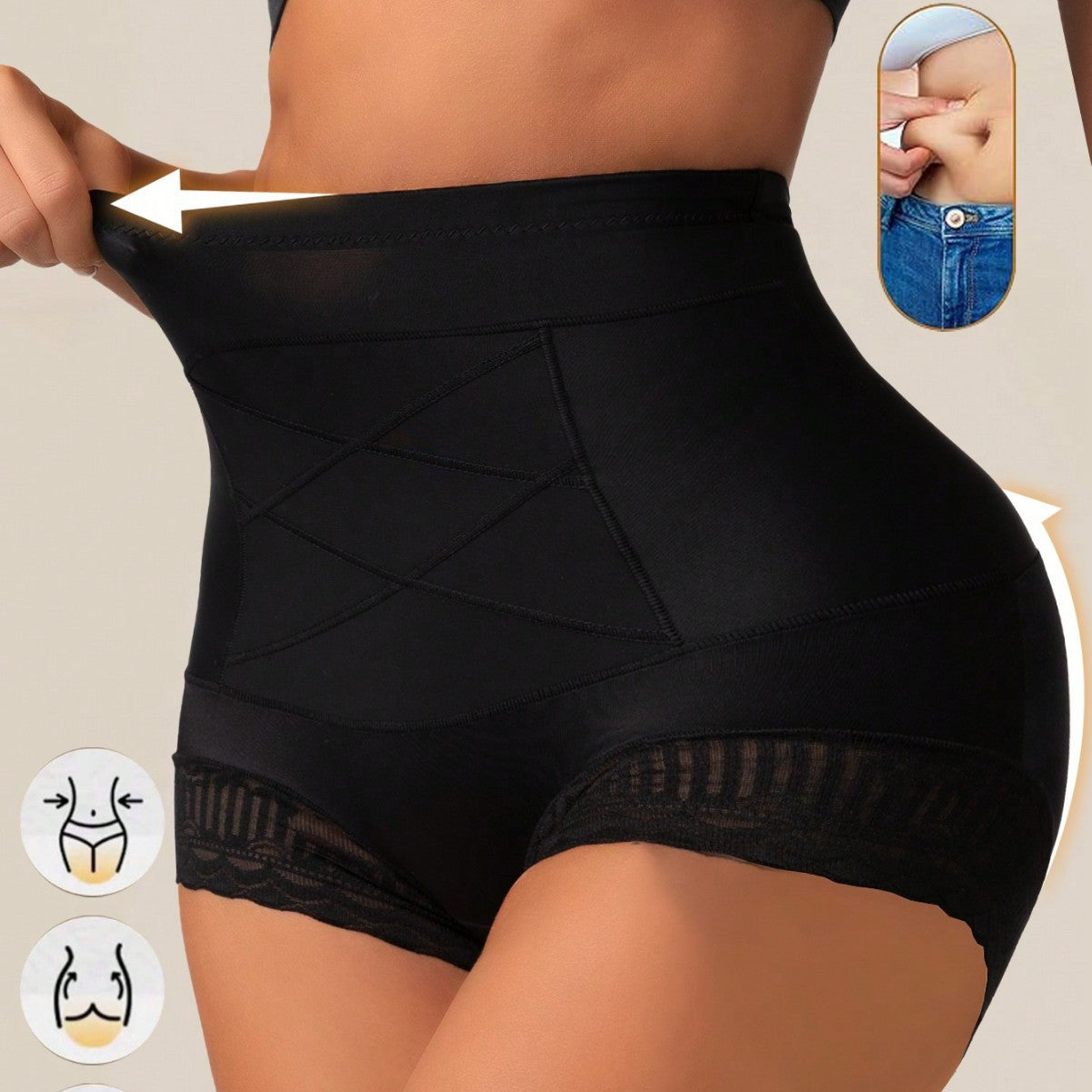 4-Pack High-Waisted Lace Sculpting Panties