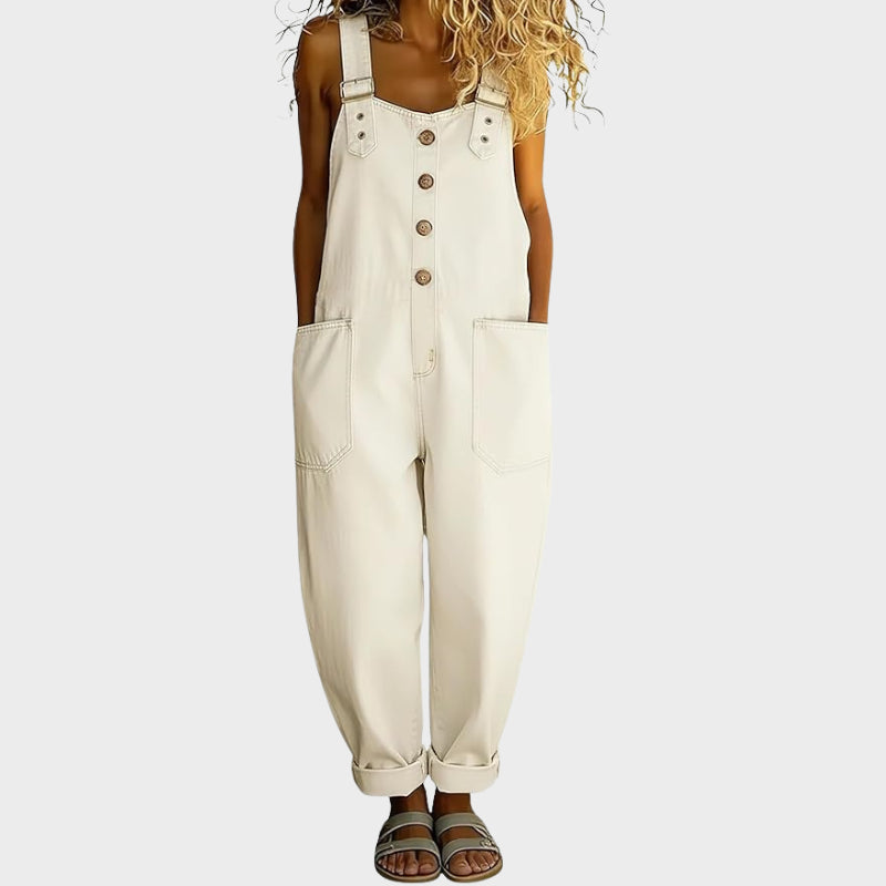 Vintage Wide Leg Denim Overalls