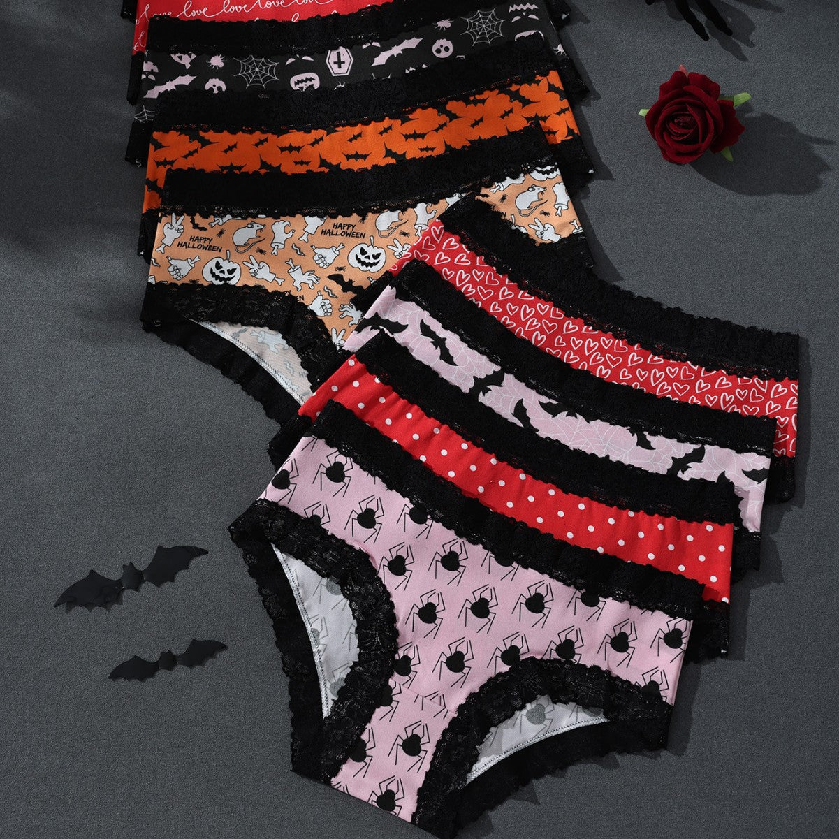 Halloween Lace Brief Panties