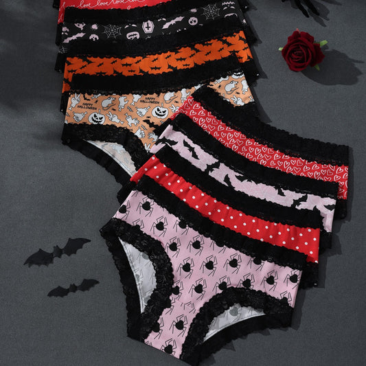 Halloween Lace Brief Panties