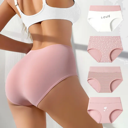 High-Waisted Cotton Tummy Control Panties 4/6/8/10-Pack
