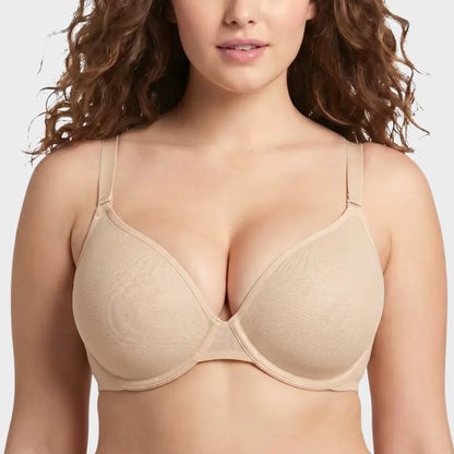Plus Size Sheer Mesh Halter Underwire Bra