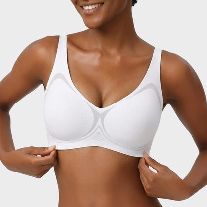 Women’s Ultra-Thin Seamless Wireless Bra with Deep V Neck