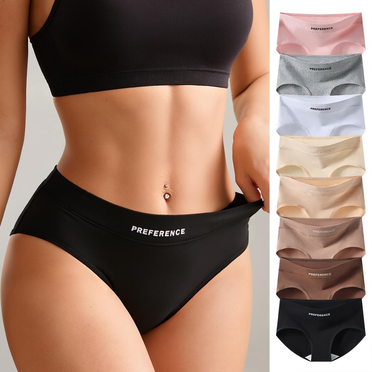 Plus Size 100% Cotton Panties 5 Pack – Soft Breathable Full Coverage Briefs