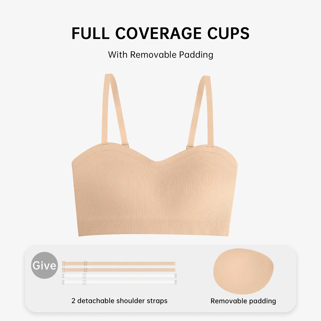 Non-Slip Bandeau Seamless Wireless Strapless Bra