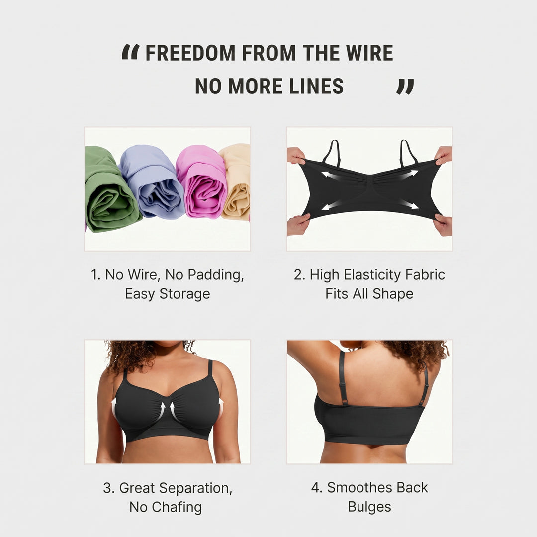 Women’s Wireless Seamless Bra – No Underwire Comfort Bralette