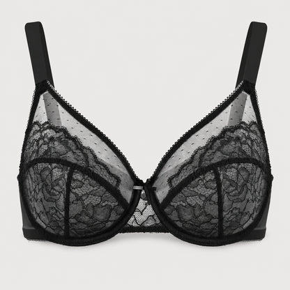 Full Coverage Lace Minimizer Bra - Petal