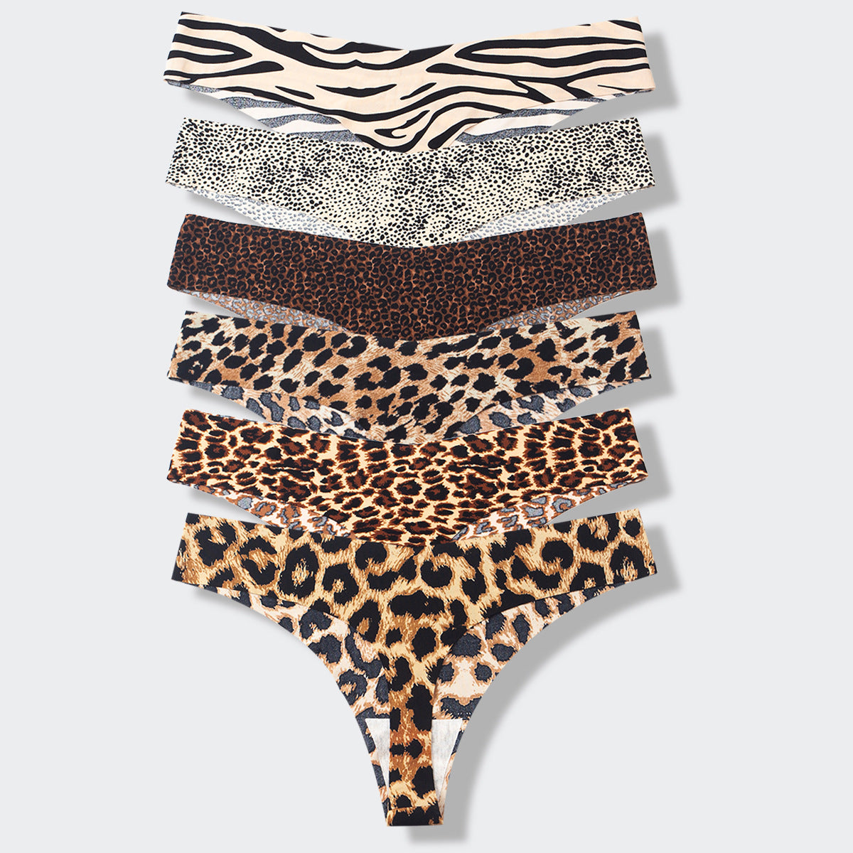 6-Pack Leopard Print Seamless Women's Panties