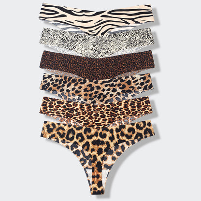6-Pack Leopard Print Seamless Women's Panties