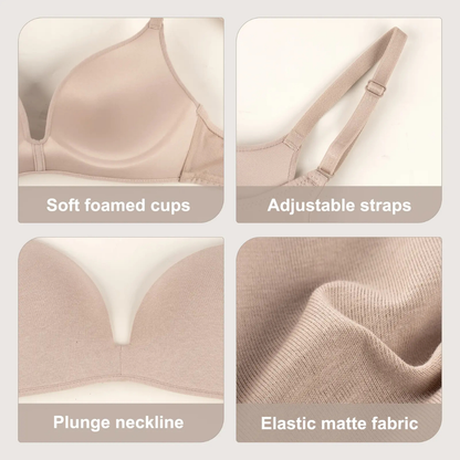 Women’s Wireless Plunge T-Shirt Bra 3-Pack