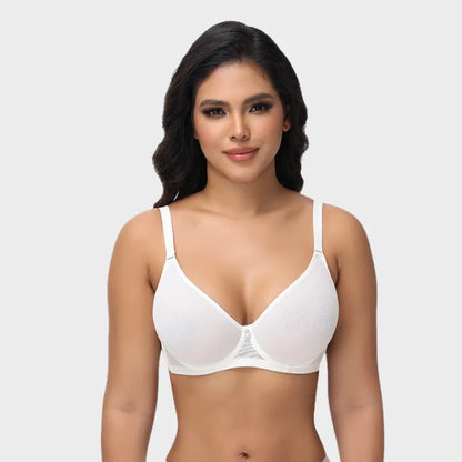 Plus Size Sheer Mesh Halter Underwire Bra