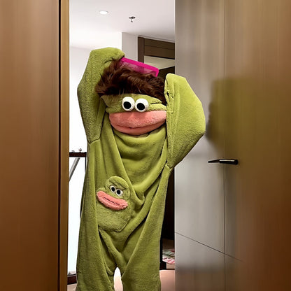 Funny Monster Oversized Blanket Hoodie Pajamas