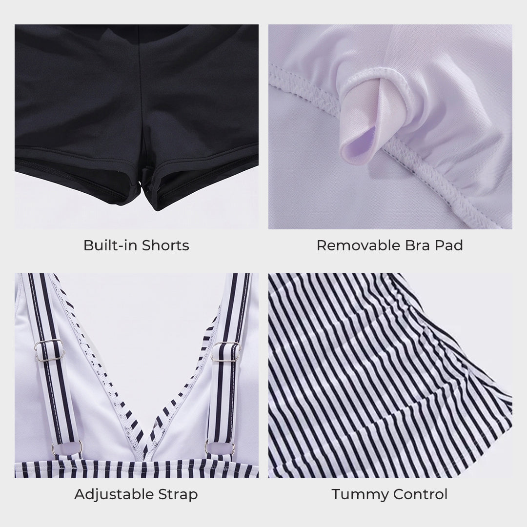 Ruffle Tankini Swim Dress Set