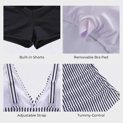Ruffle Tankini Swim Dress Set