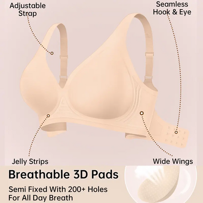 Seamless Deep V Push-Up Wireless Bra