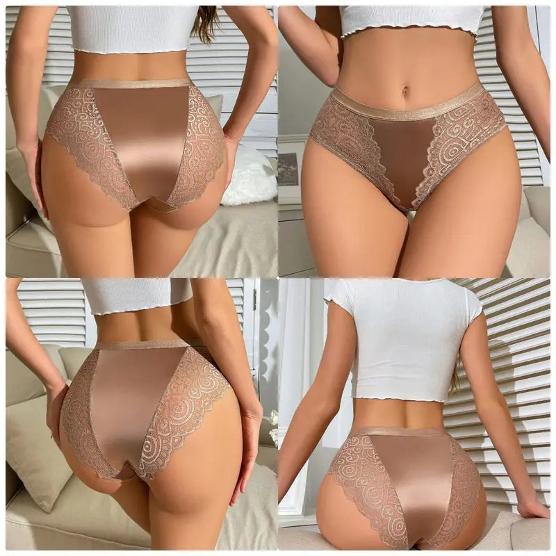 6-Pack Floral Lace Cotton Briefs
