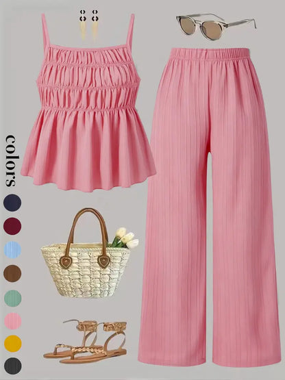 Effortless Chic Cami & Wide-Leg Pants Set