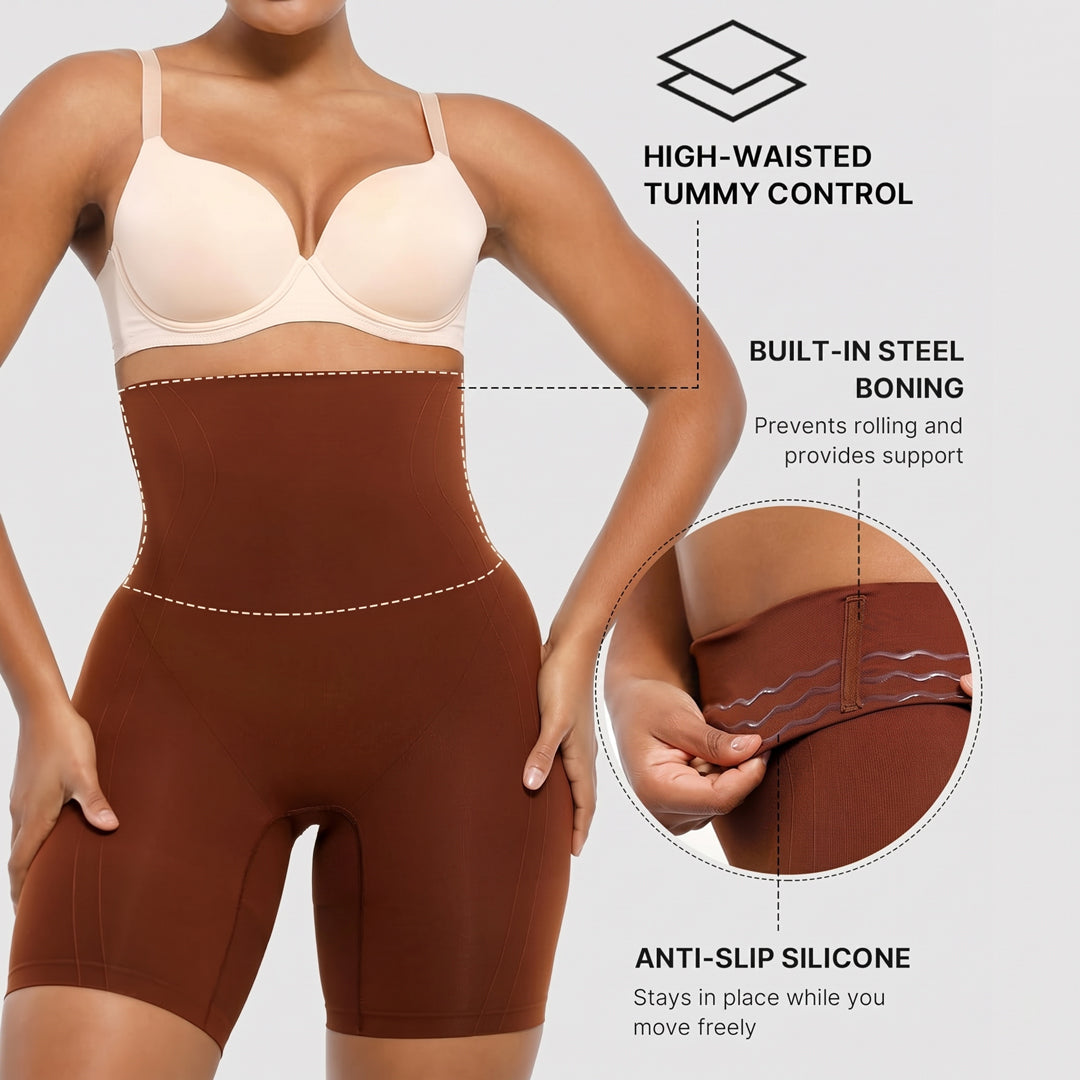 Seamless High-Waisted Sculpting Shorts