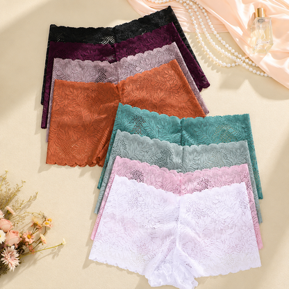 Comfy Sexy Soft Lace Boyshorts Panties Set（8 pack）