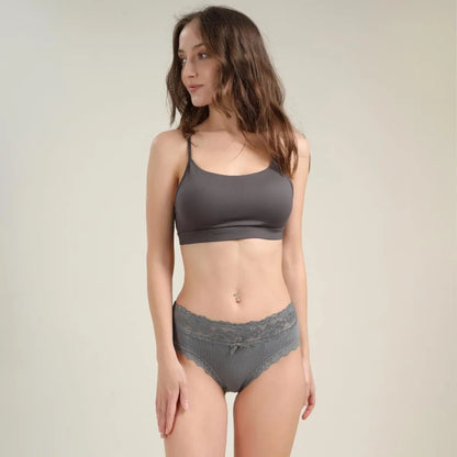 6-Pack Cotton Lace Bikini Panties S-XXL