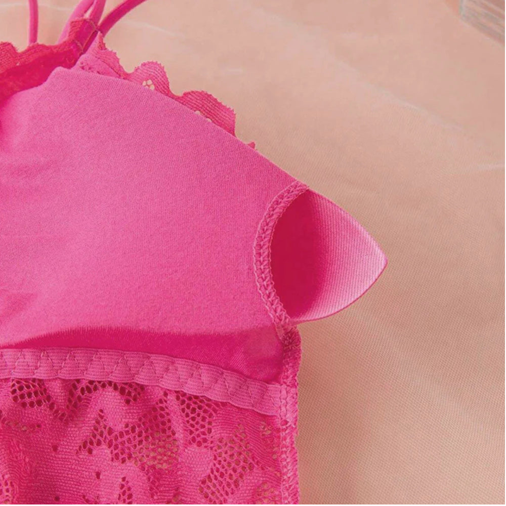 Lace Backless Wireless Bra & Panty Set