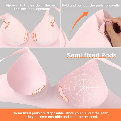 Seamless Deep V Push-Up Wireless Bra